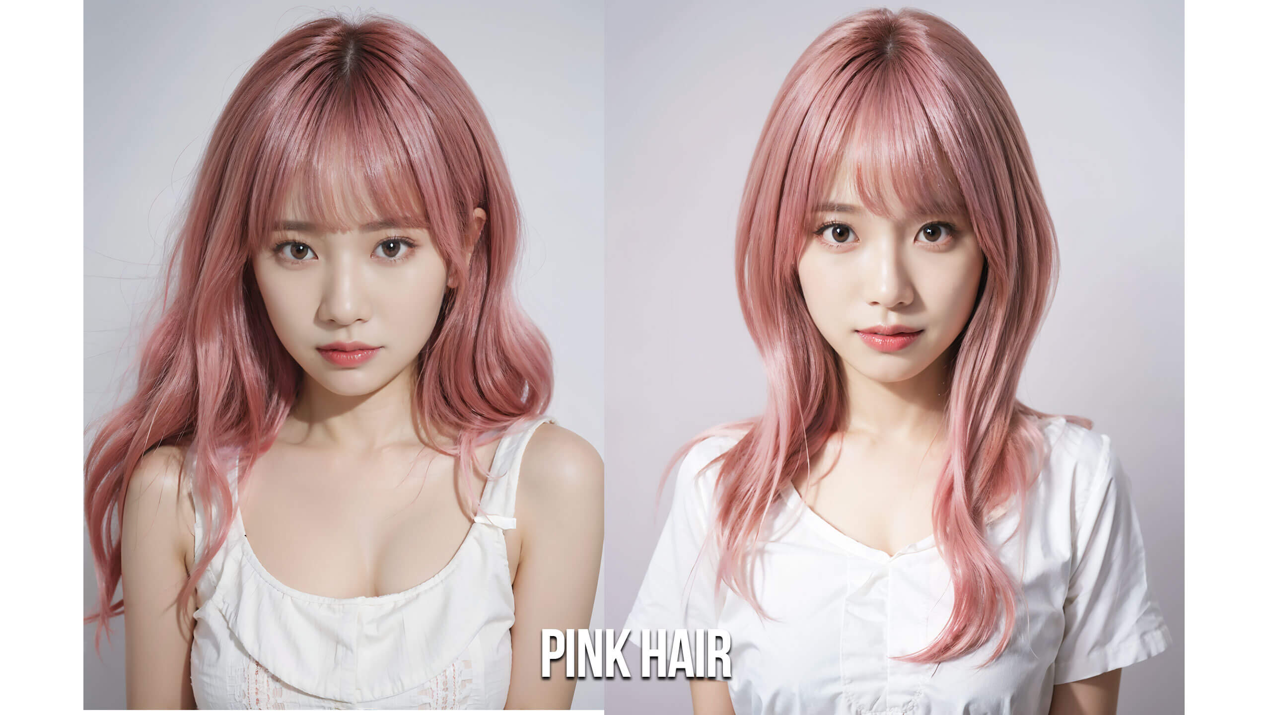 ピンク　髪色　プロンプト