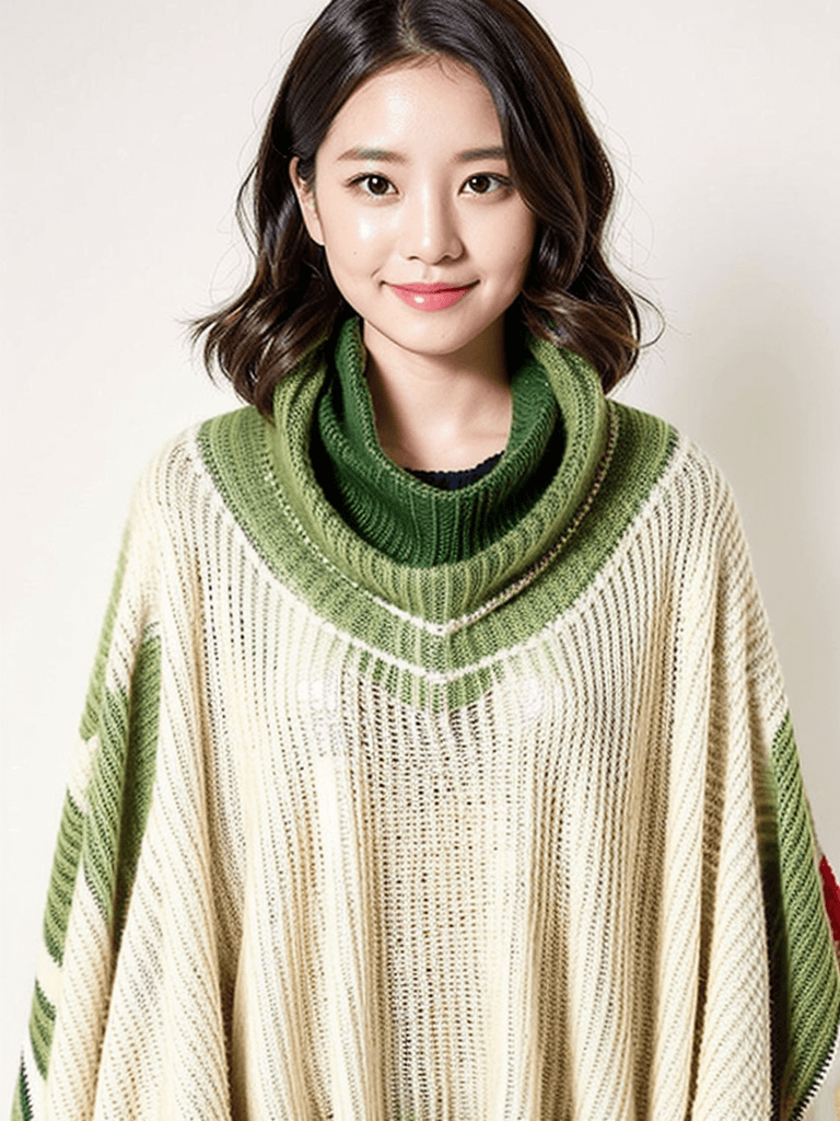 Poncho style sweater